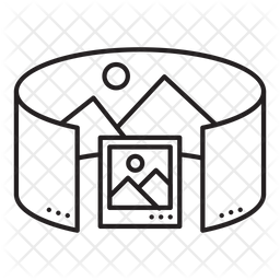 256x256 Panorama Icon Of Line Style