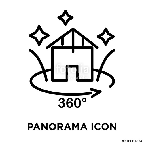 500x500 Panorama Icon Vector Isolated On White Background, Panorama Sign