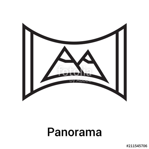 500x500 Panorama Icon Vector Sign And Symbol Isolated On White Background