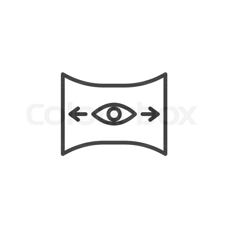 800x800 Panorama View Outline Icon Linear Stock Vector Colourbox