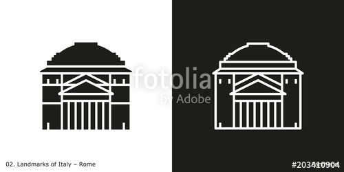 500x250 Pantheon Icon Stock Image And Royalty Free Vector