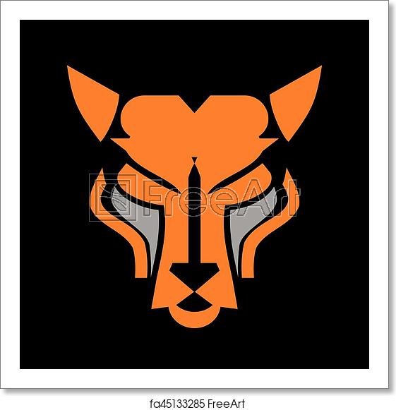 561x581 Free Art Print Of Wild Cat Head Icon Panther Head Cheetah Head