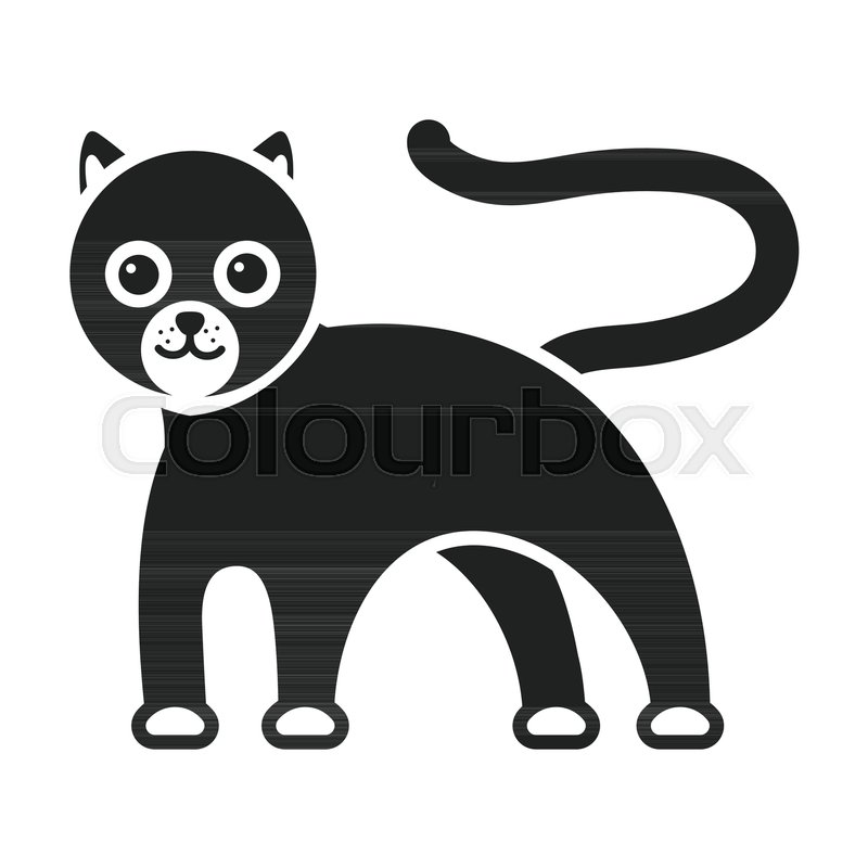 800x800 Panther Icon In Black Style Isolated Stock Vector Colourbox