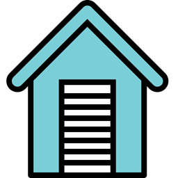 256x256 Home, House, Storage, Warehouse, Garage, Storehouse, Pantry Icon