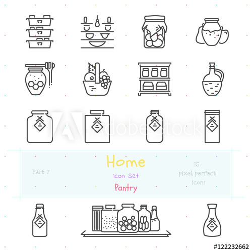 500x500 Home Stuff Outline Icon Set Of Thin Modern And Stylish Icons