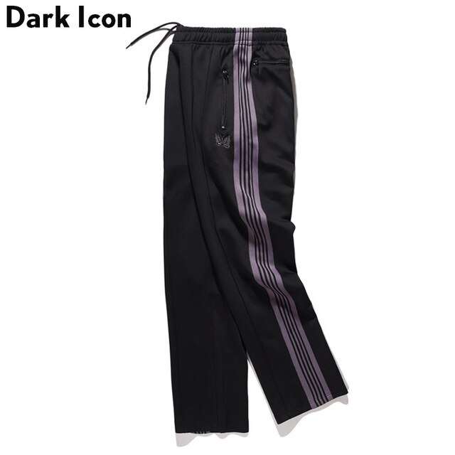 640x640 Dark Icon Elastic Waist Drawstring Embroidery Straight Style Hip