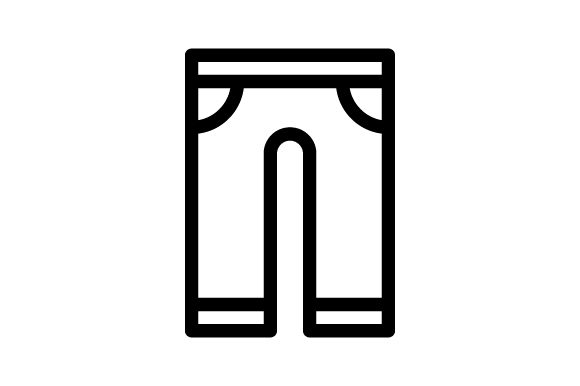 580x386 Pants Outline Icon Graphic