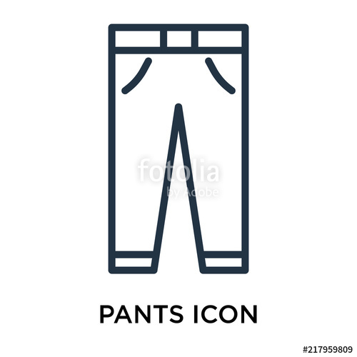 500x500 Pants Icon Isolated On White Background Simple And Editable Pants