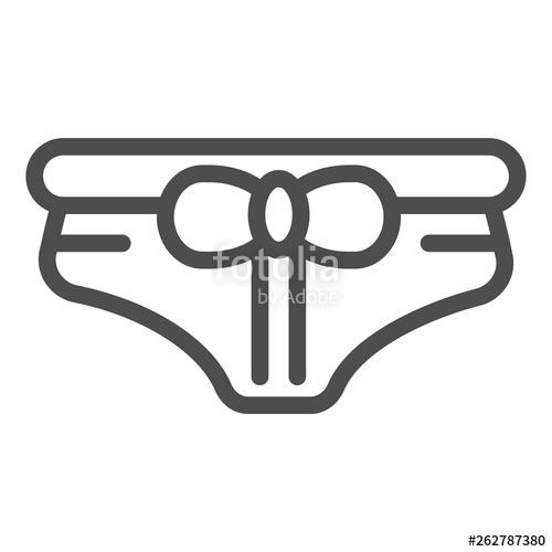 500x500 Panties Line Icon Woman Underware Vector Illustration Isolated