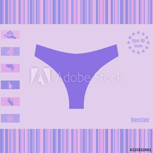 500x500 Woman's Panty Vector Icon