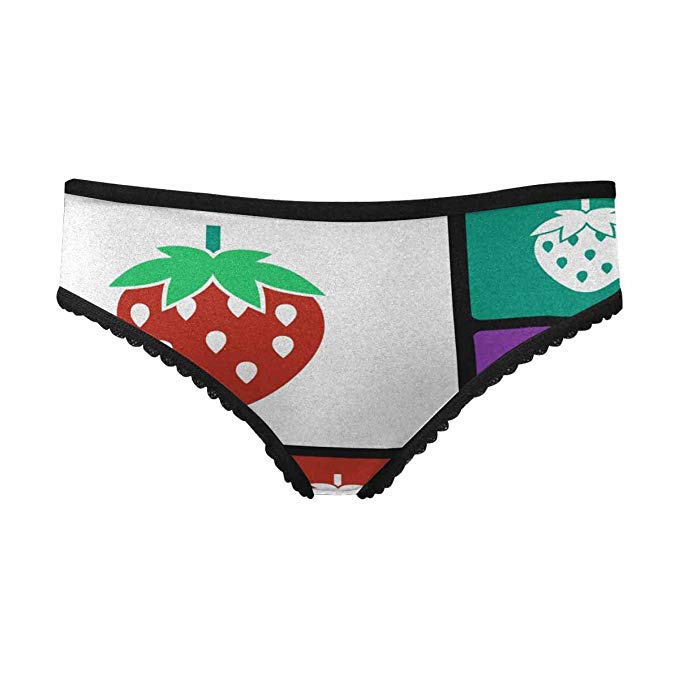 679x679 Interestprint Women's Brief Panty Strawberry Icon