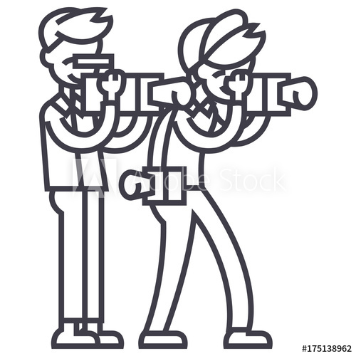 500x500 Paparazzi Vector Line Icon, Sign, Illustration On White Background