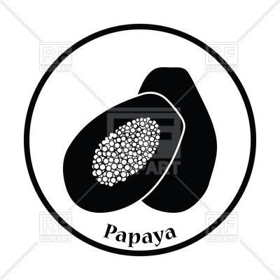 400x400 Icon Of Papaya Vector Image Of Signs, Symbols, Maps Angelp