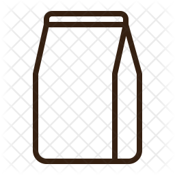 256x256 Paperbag Icon Of Line Style