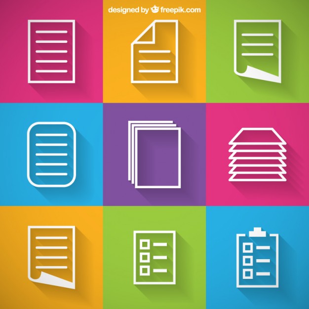 626x626 Paper Icons Vector Free Download