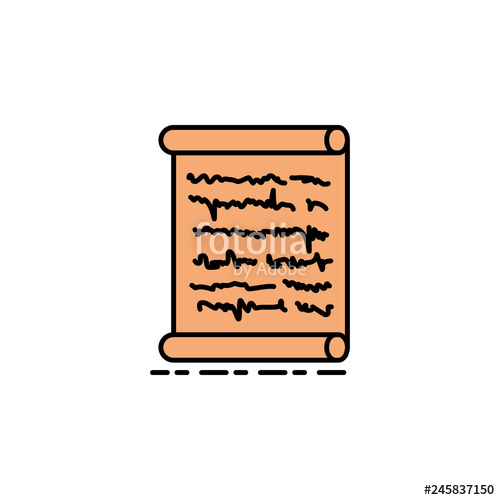 500x500 Document, File, Folder, Scroll, Paper Icon Element Of History