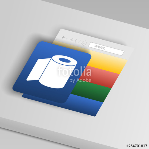 500x500 Roll Of Toilet Paper Icon From Collection Button Icons Stock