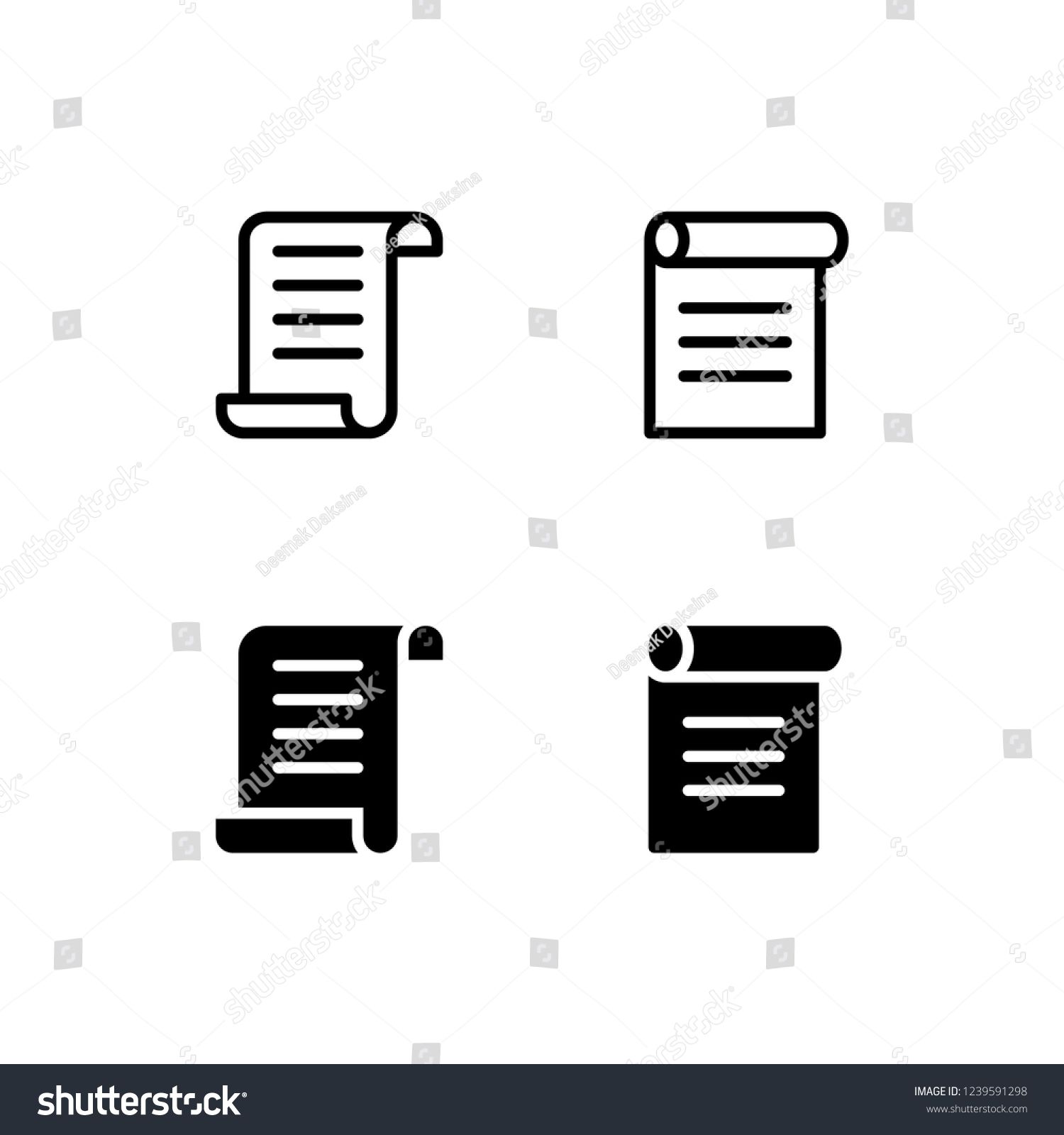 1500x1600 Manuscript Icon Design Manuscript, Script, Paper Scroll, Memo
