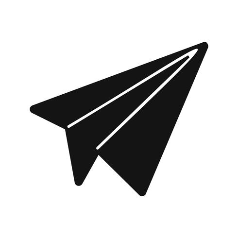 490x490 Paper Plane Icon Vector Illustration