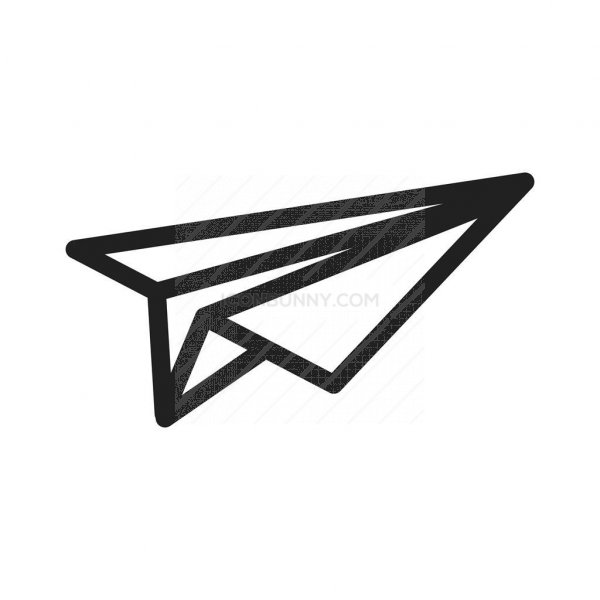 600x600 Paper Plane Line Icon