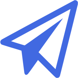 256x256 Royal Blue Paper Plane Icon