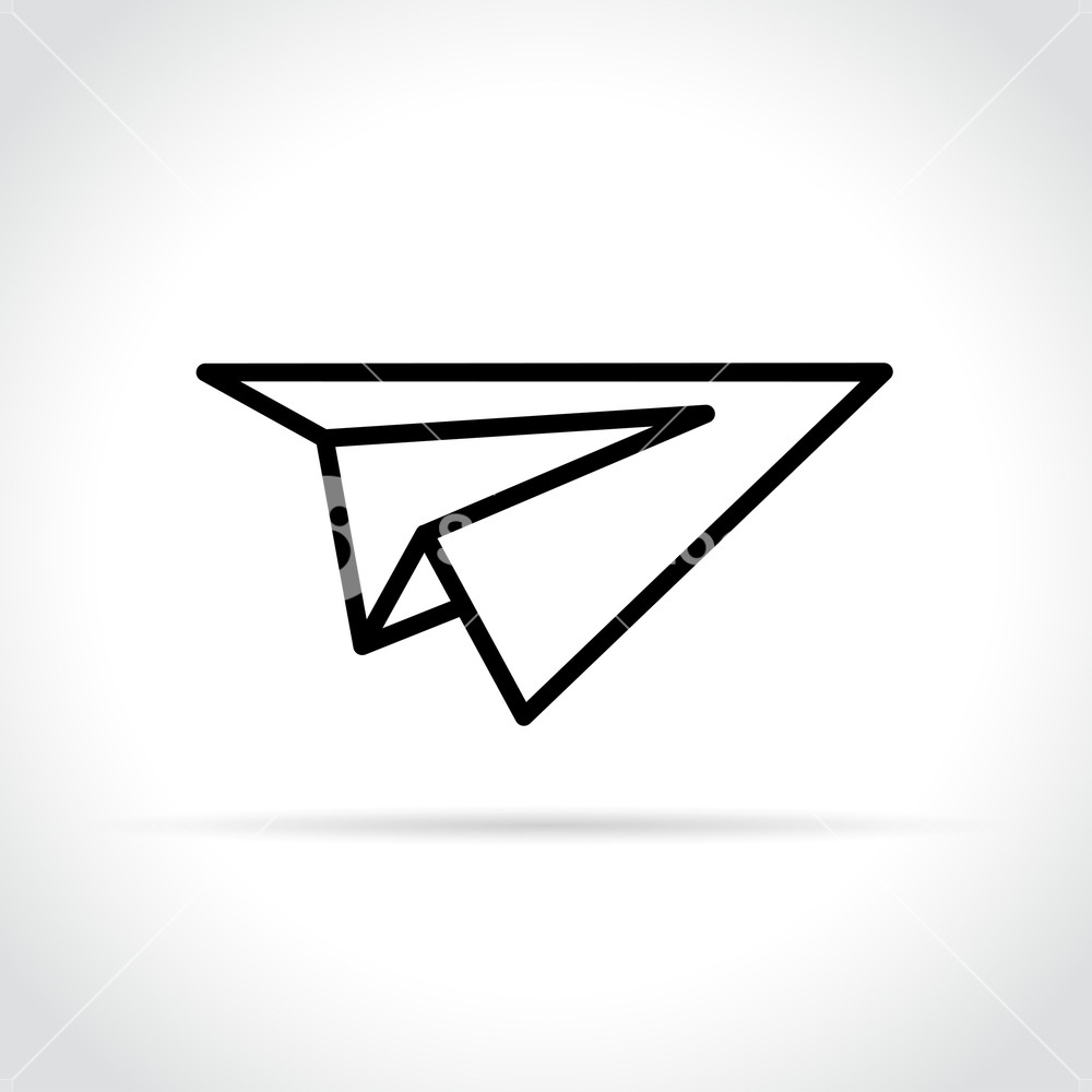 1000x1000 Illustration Of Paper Plane Icon On White Background Royalty Free