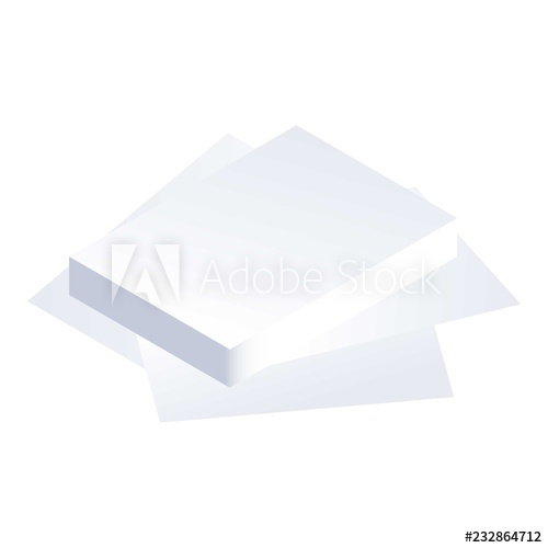 500x500 Paper Stack Icon Isometric Of Paper Stack Vector Icon For Web