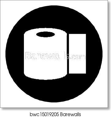 362x382 Roll Paper Towel Icon, Art Print Barewalls Posters Prints