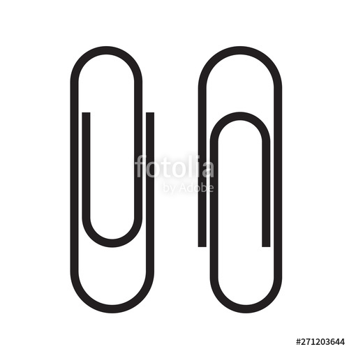 500x500 Paper Clip Attachment Paperclip Black Icon Attach Business
