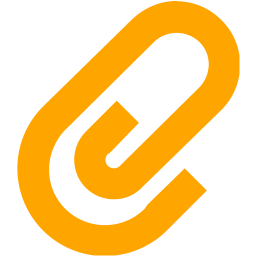 256x256 Orange Paperclip Icon