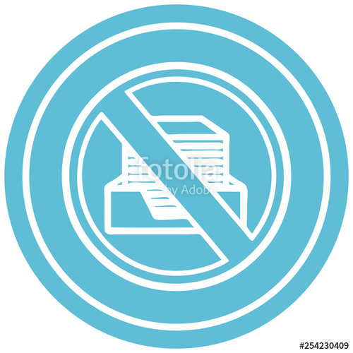500x500 Office Paperless Circular Icon Stock Image And Royalty Free