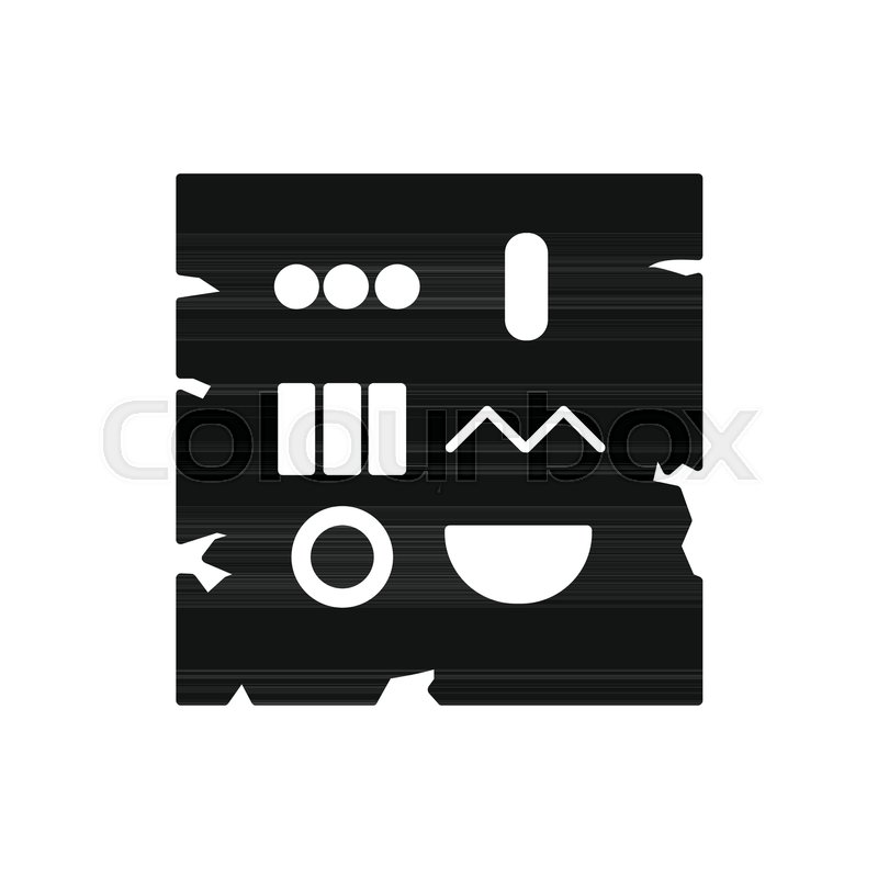 800x800 Egyptian Papyrus Icon In Silhouette Stock Vector Colourbox