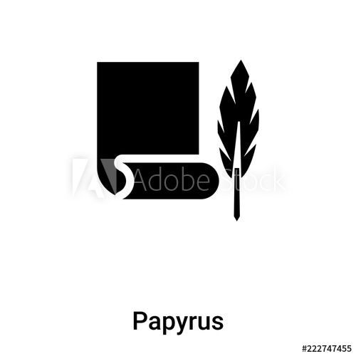 500x500 Papyrus Icon Vector Isolated On White Background, Logo Concept