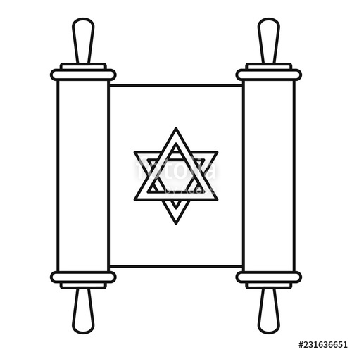 500x500 Torah Papyrus Icon Outline Torah Papyrus Vector Icon For Web