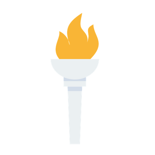 512x512 Olympic, Torch, Fire, Flame, Light, Tradition, Parade Icon Of Flat