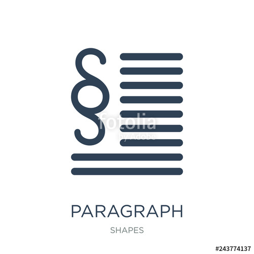 500x500 Paragraph Icon Vector On White Background, Paragraph Trendy Filled