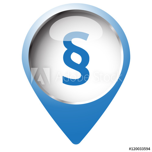 500x500 Map Pin Symbol With Paragraph Icon Blue Symbol On White Backgro
