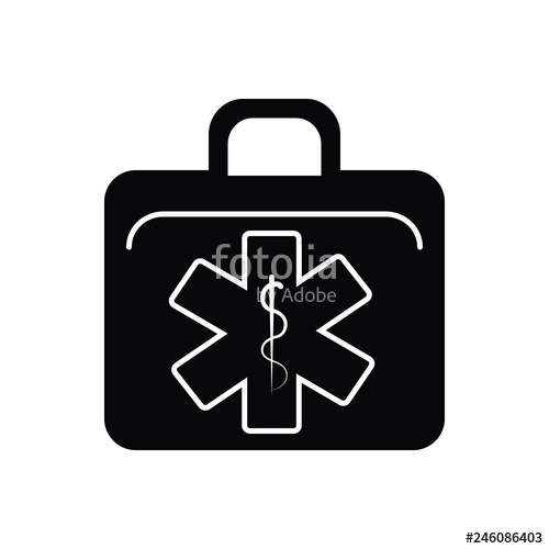 500x500 Black Solid Icon For Ems Paramedic Stock Image And Royalty Free