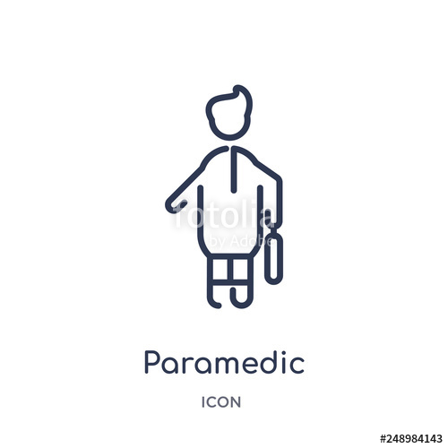 500x500 Paramedic Icon From People Outline Collection Thin Line Paramedic