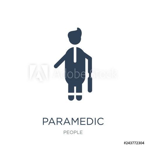 500x500 Paramedic Icon Vector On White Background, Paramedic Trendy Filled