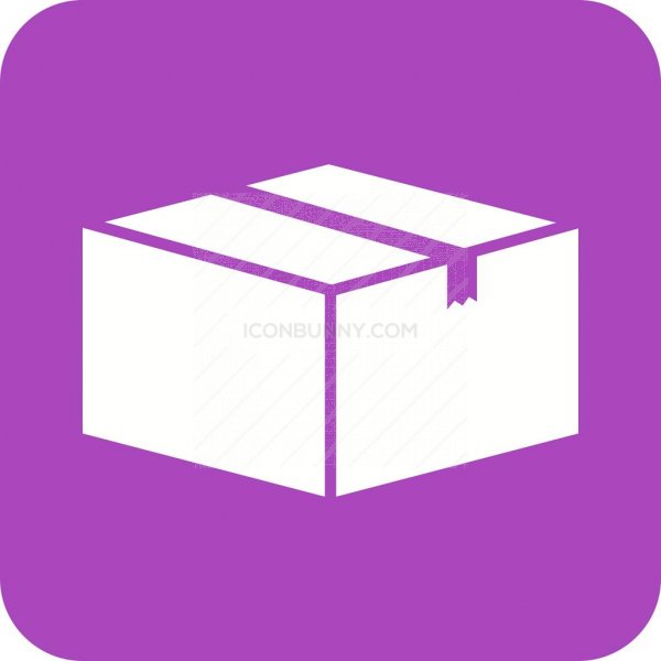 600x600 Parcel Flat Round Corner Icon