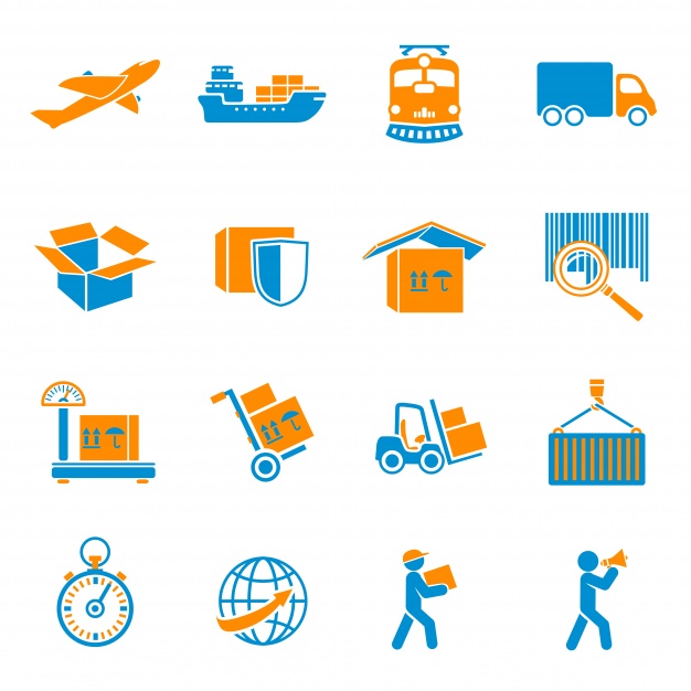 626x626 Parcel Icons Collection Vector Free Download