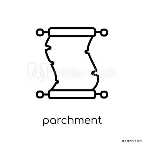 500x500 Parchment Icon Trendy Modern Flat Linear Vector Parchment Icon