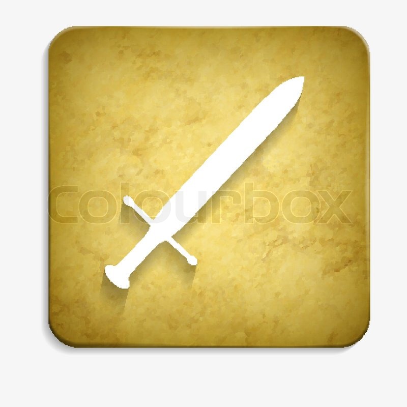 800x800 Sword Parchment Icon Stock Vector Colourbox