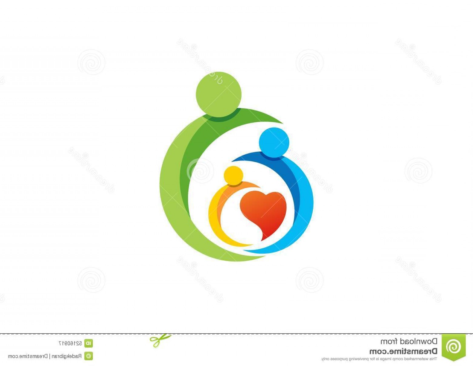 1560x1209 Stock Illustration Family Parent Kid Heart Logo Parenting Care