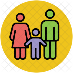 256x256 Parents Icon Of Colored Outline Style
