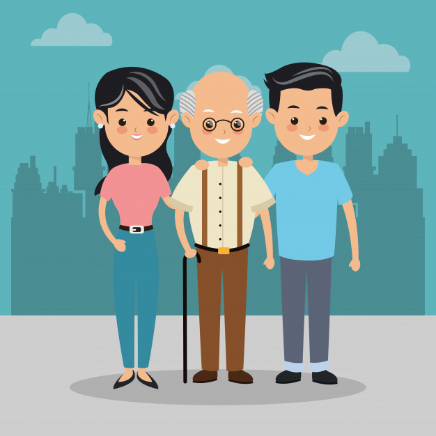 626x626 Grandfather And Parents Icon Family City Landscape Vector