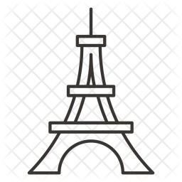 256x256 Paris Icon Of Line Style