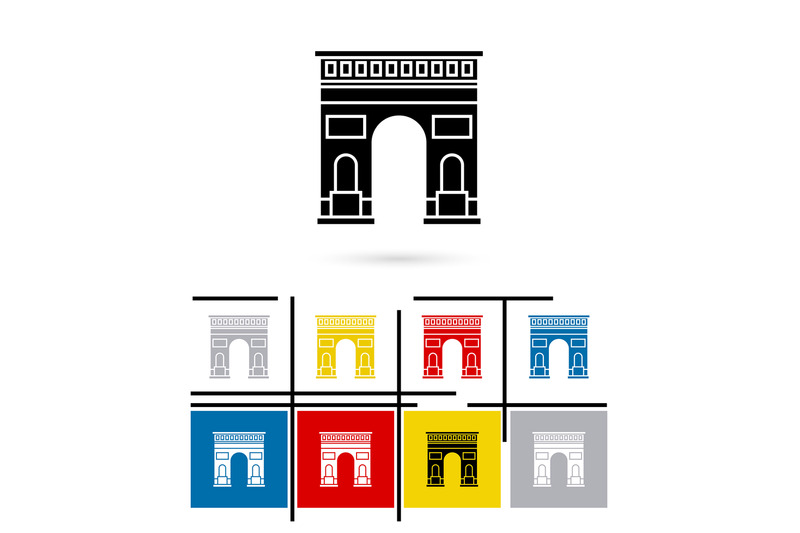 800x533 Triumphal Arch In Paris Icon Vector