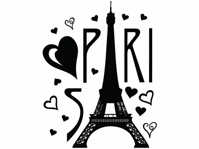 650x487 Wall Decal Paris Icon